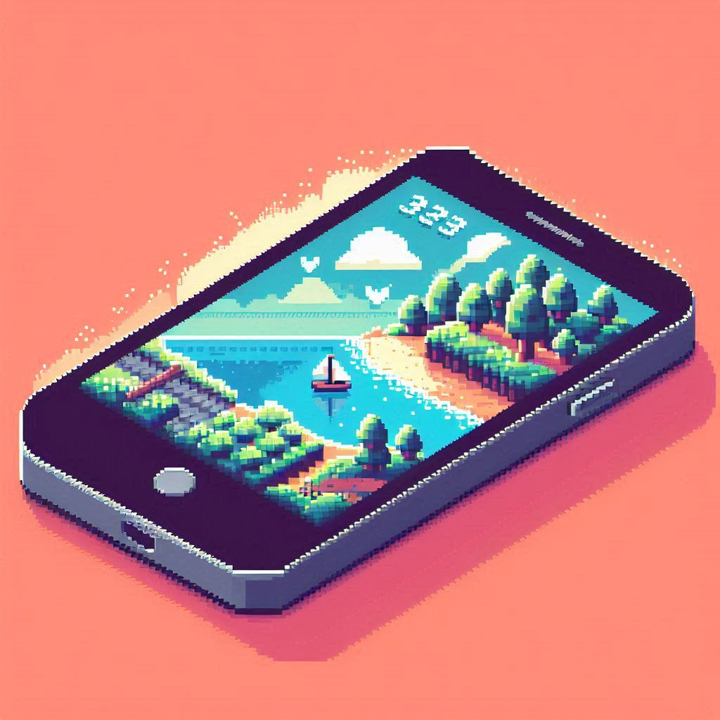 pixel art de celular